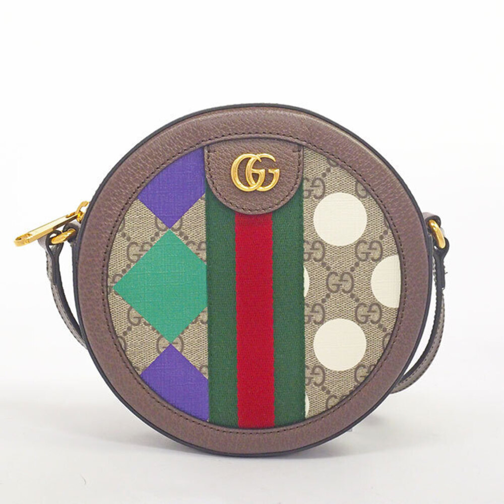 Gucci GG Round Diamond Dot Supreme Shoulder Bag